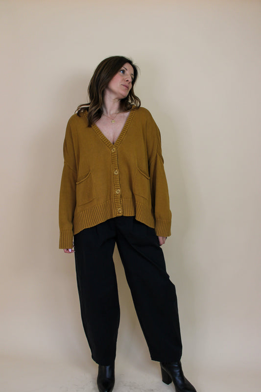 BEAUMONT ORGANIC Organic Cotton Relaxed Cardigan Size L