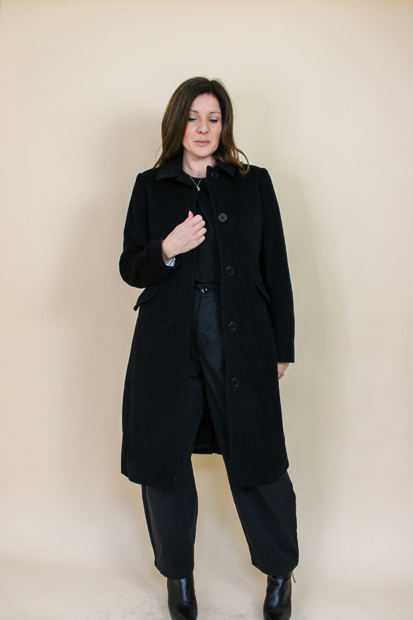 JIGSAW Longline Wool Coat Size 8-10