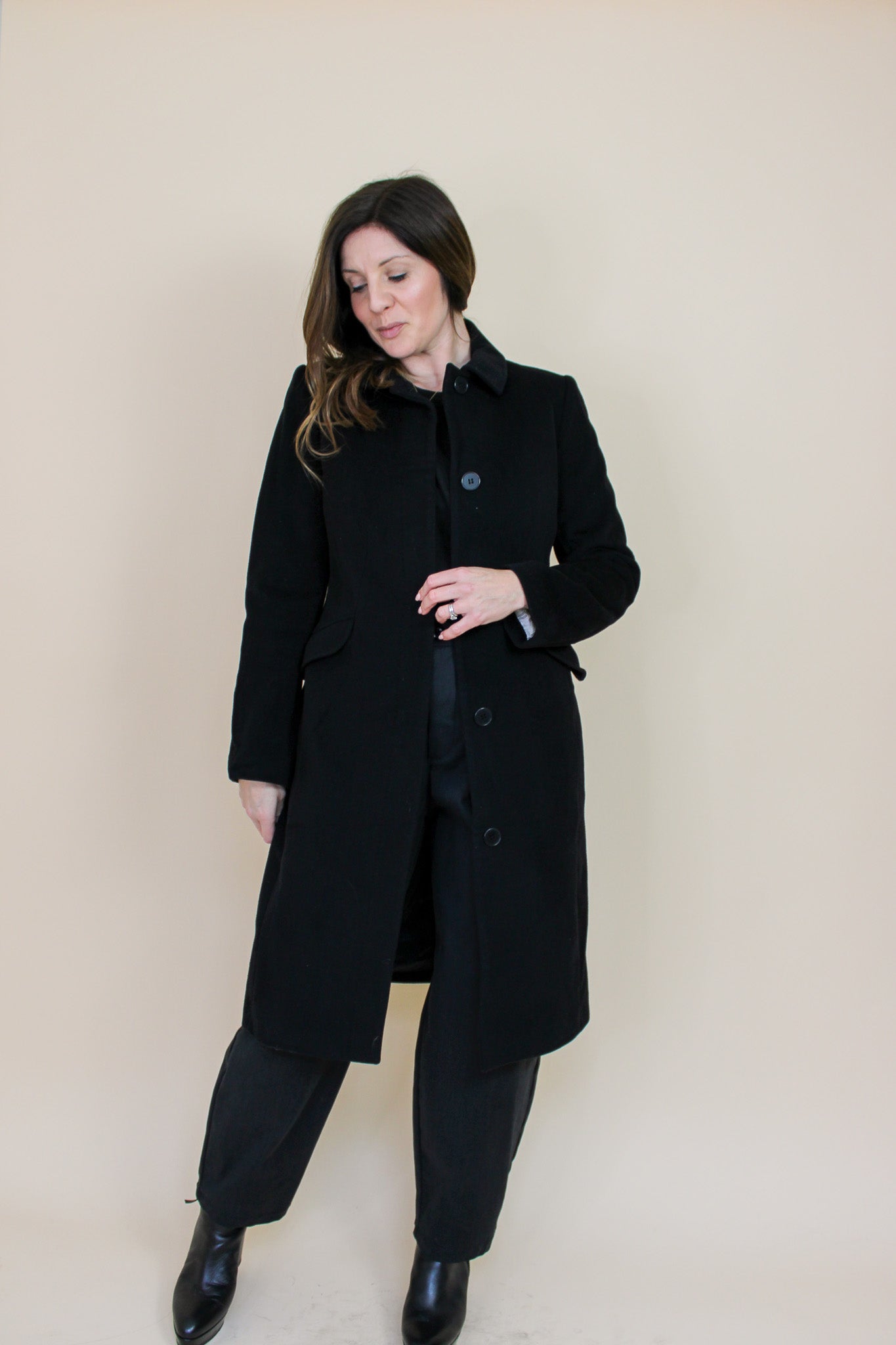 JIGSAW Longline Wool Coat Size 8-10