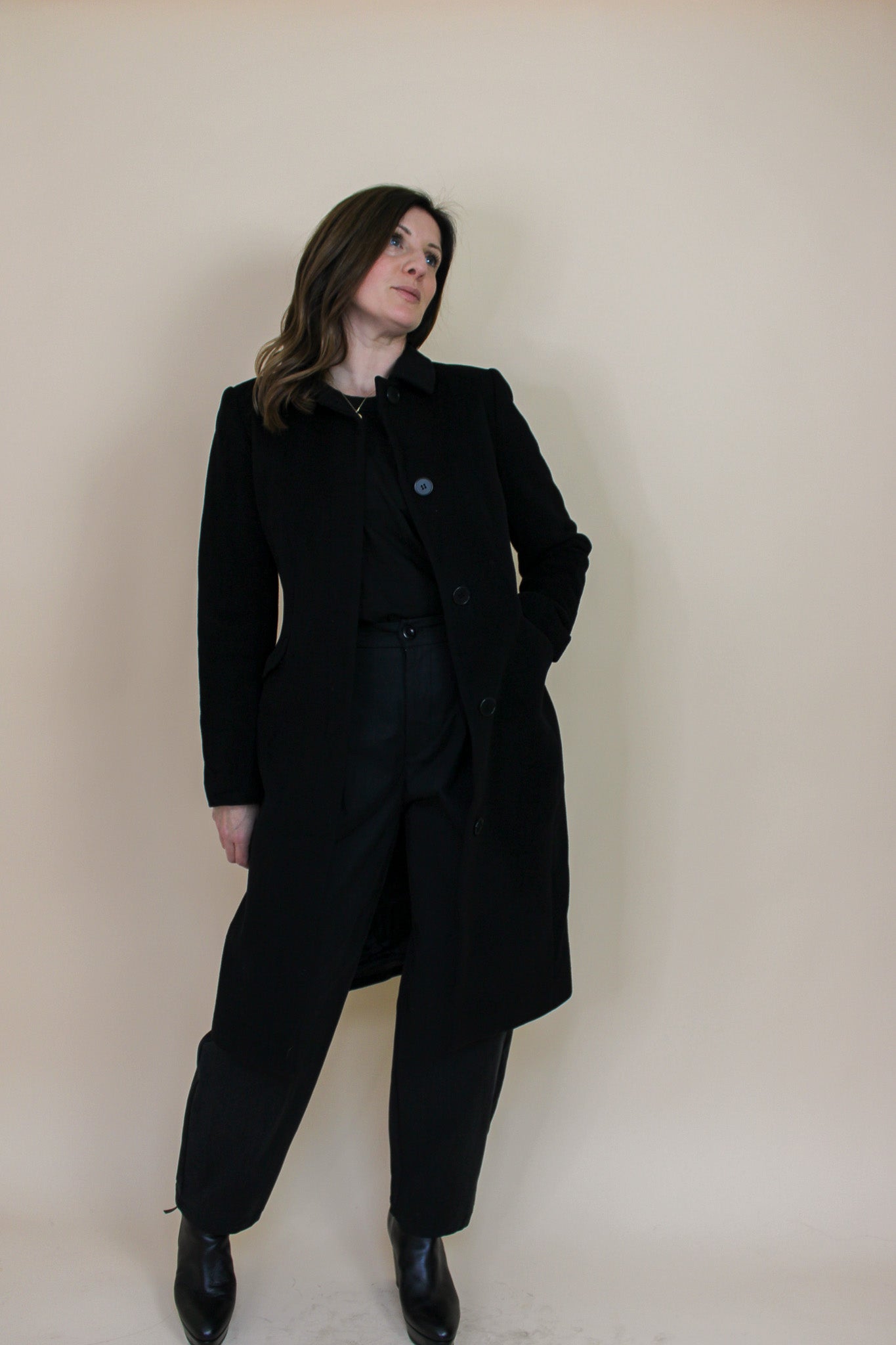 JIGSAW Longline Wool Coat Size 8-10