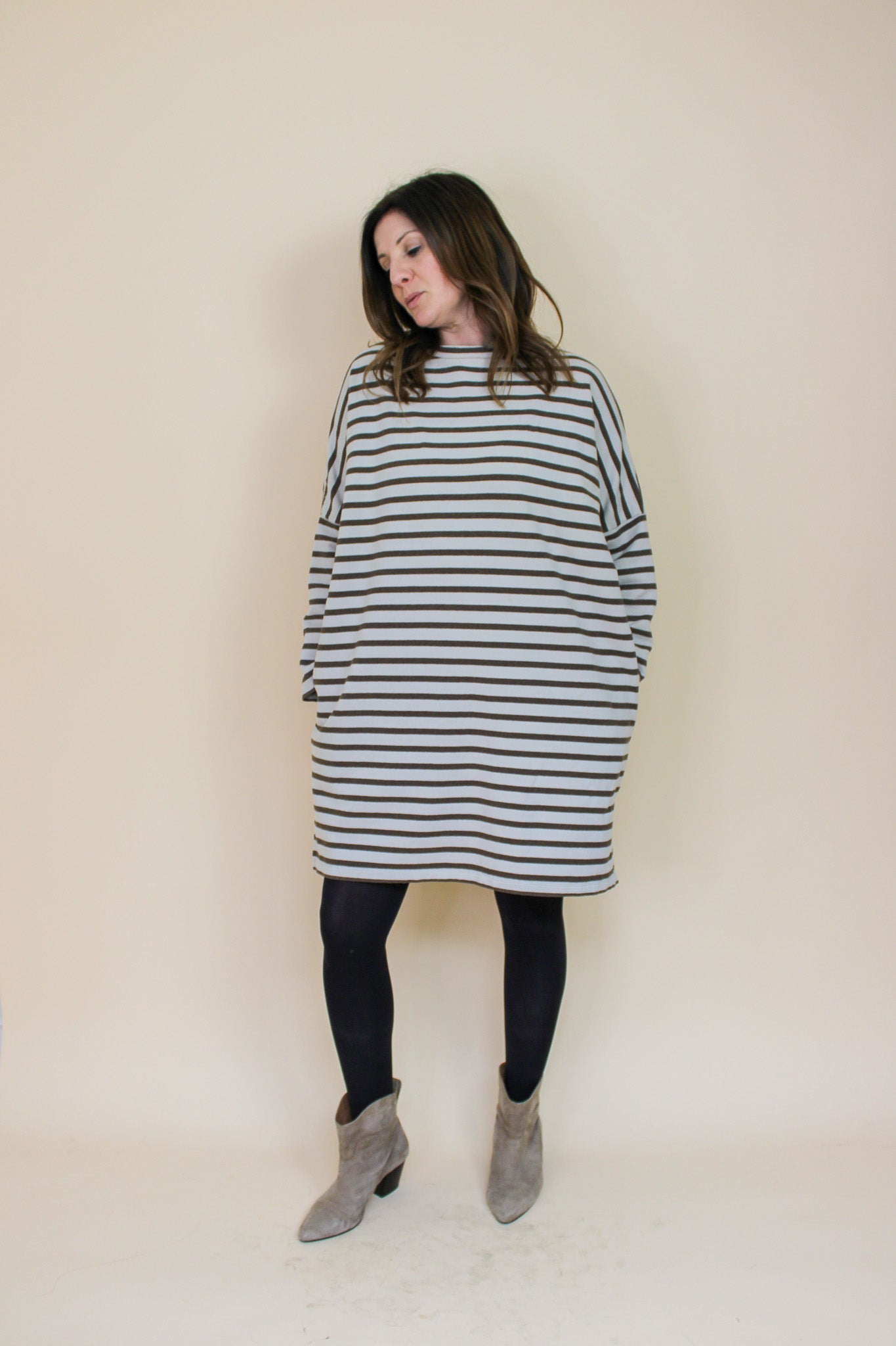 BEAUMONT ORGANIC Stripe Jersey Dress Size S