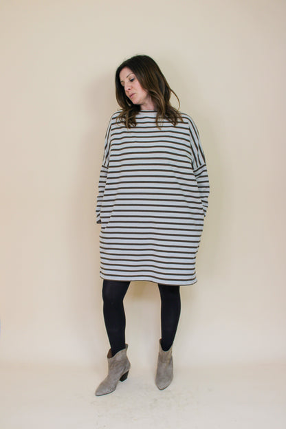 BEAUMONT ORGANIC Stripe Jersey Dress Size S