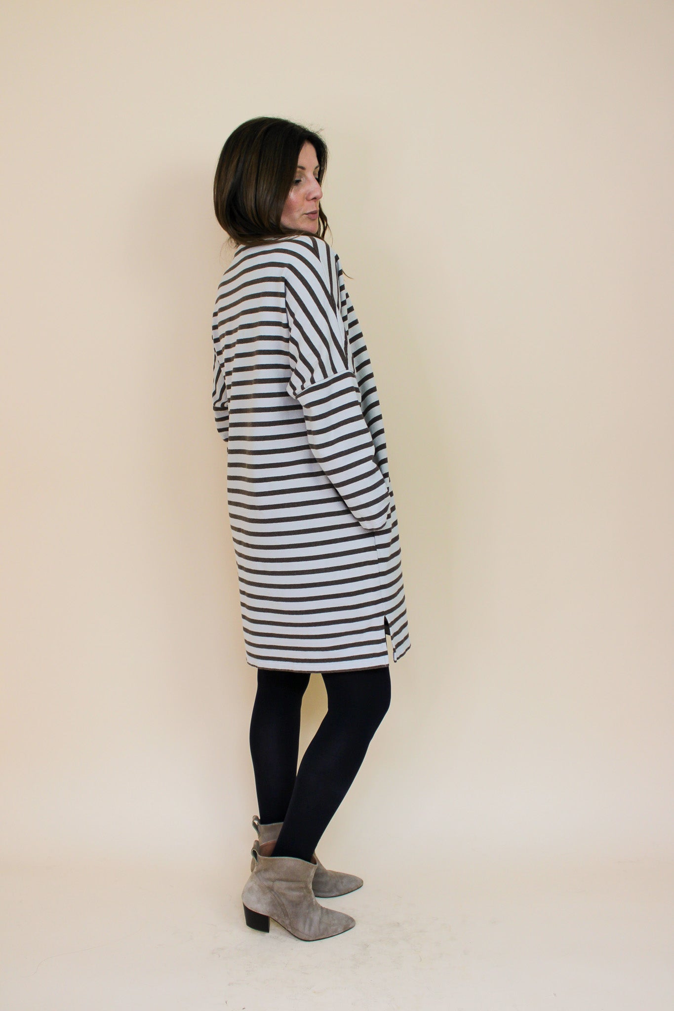 BEAUMONT ORGANIC Stripe Jersey Dress Size S