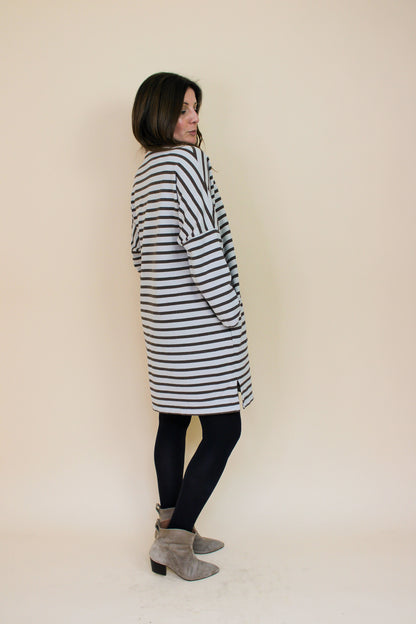 BEAUMONT ORGANIC Stripe Jersey Dress Size S