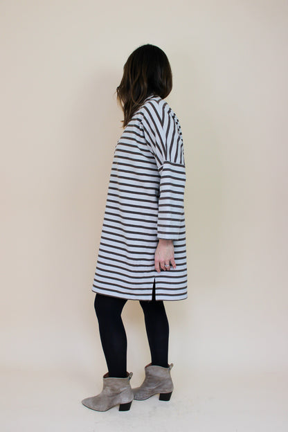BEAUMONT ORGANIC Stripe Jersey Dress Size S
