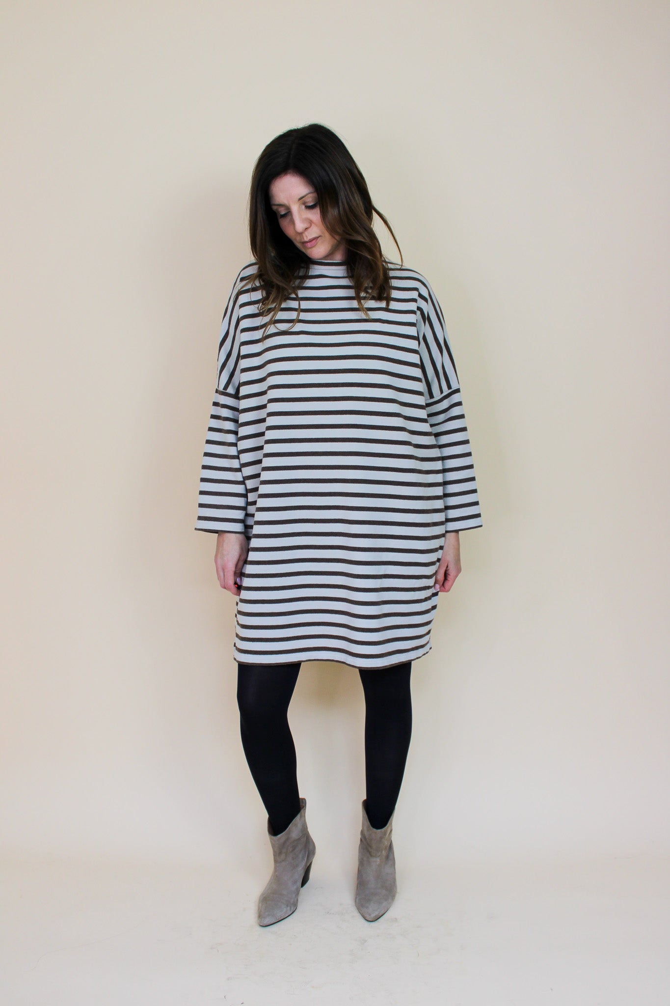BEAUMONT ORGANIC Stripe Jersey Dress Size S