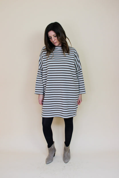BEAUMONT ORGANIC Stripe Jersey Dress Size S