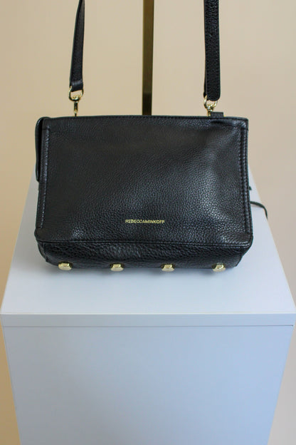 REBECCA MINKOFF Leather Zip Pocket Adjustable Strap Crossbody Bag O/S