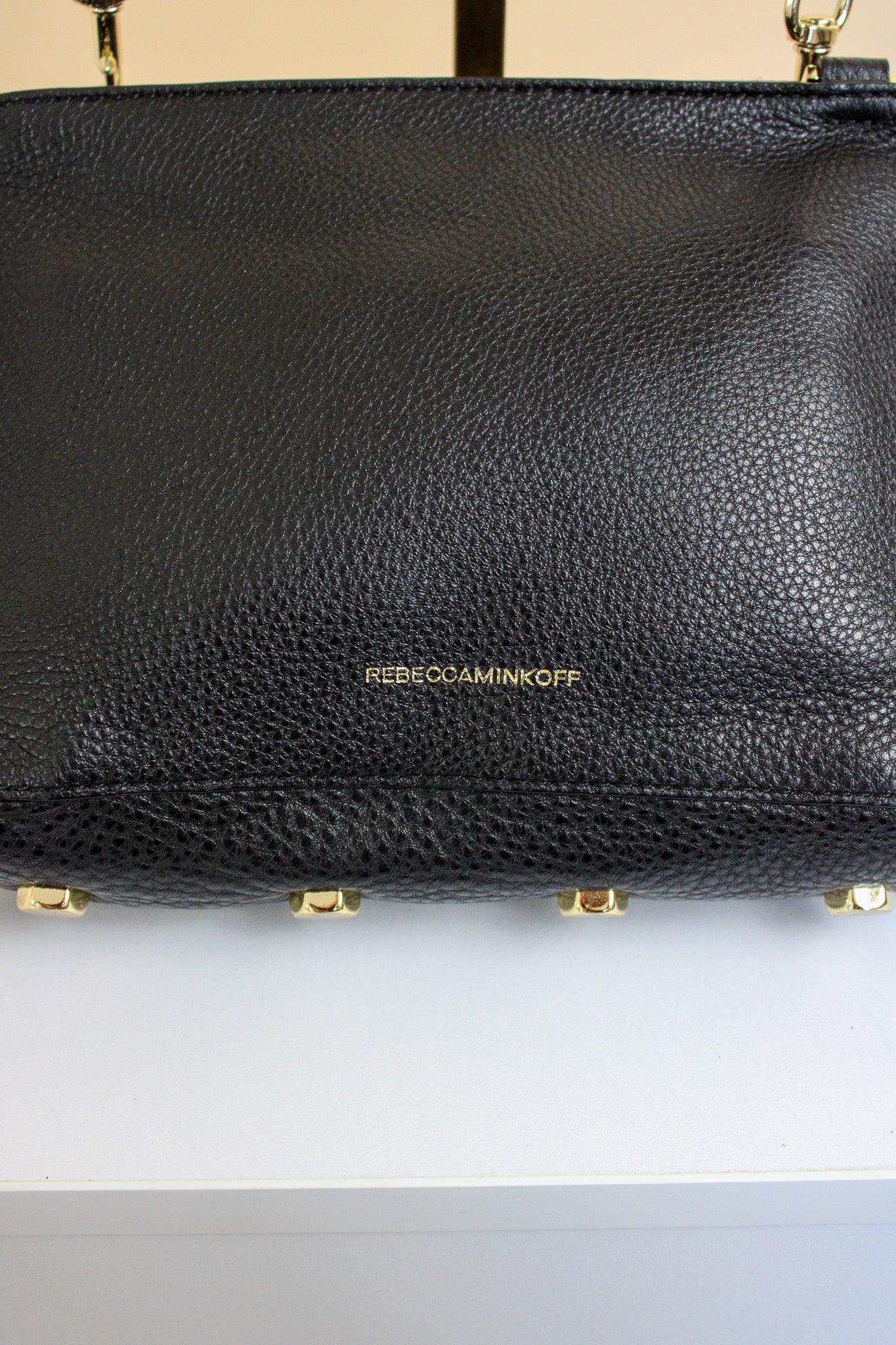 REBECCA MINKOFF Leather Zip Pocket Adjustable Strap Crossbody Bag O/S