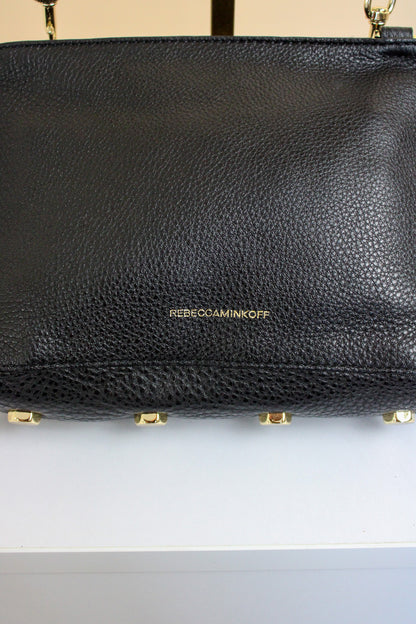 REBECCA MINKOFF Leather Zip Pocket Adjustable Strap Crossbody Bag O/S