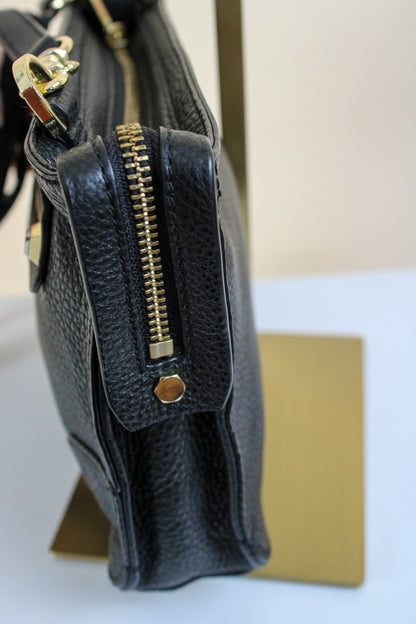 REBECCA MINKOFF Leather Zip Pocket Adjustable Strap Crossbody Bag O/S