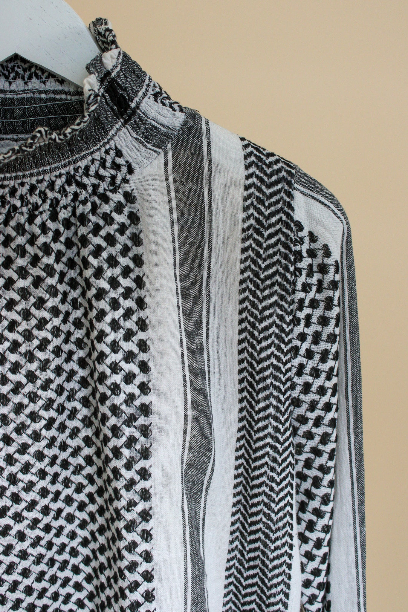CECILIE COPENHAGEN Print Long Sleeve Shearing Blouse Size S
