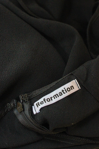 REFORMATION Lace up Open Back Fitted Dress Size 8