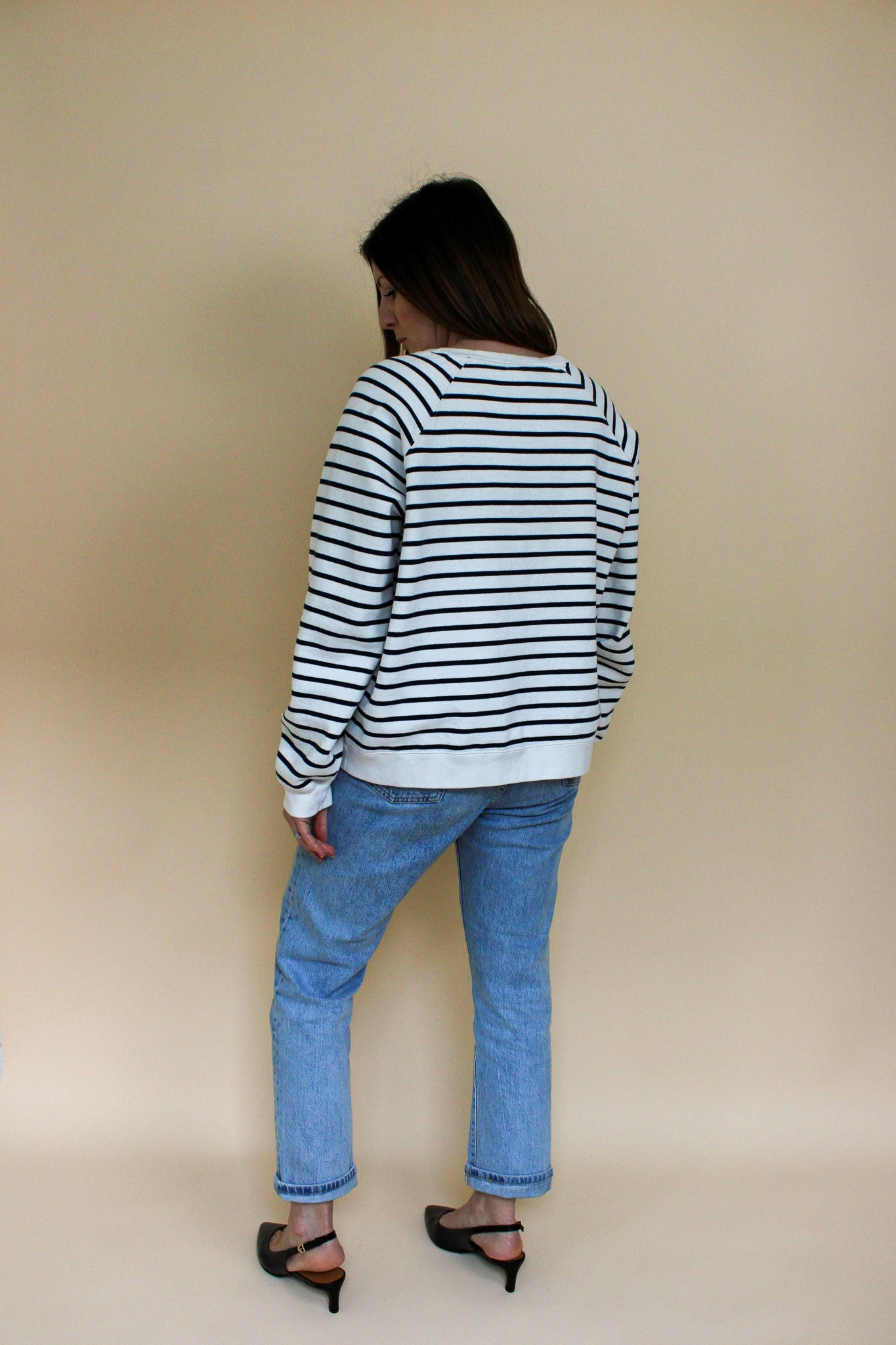 SEZANE Amour Cafe Creme Breton Sweatshirt Size XXL