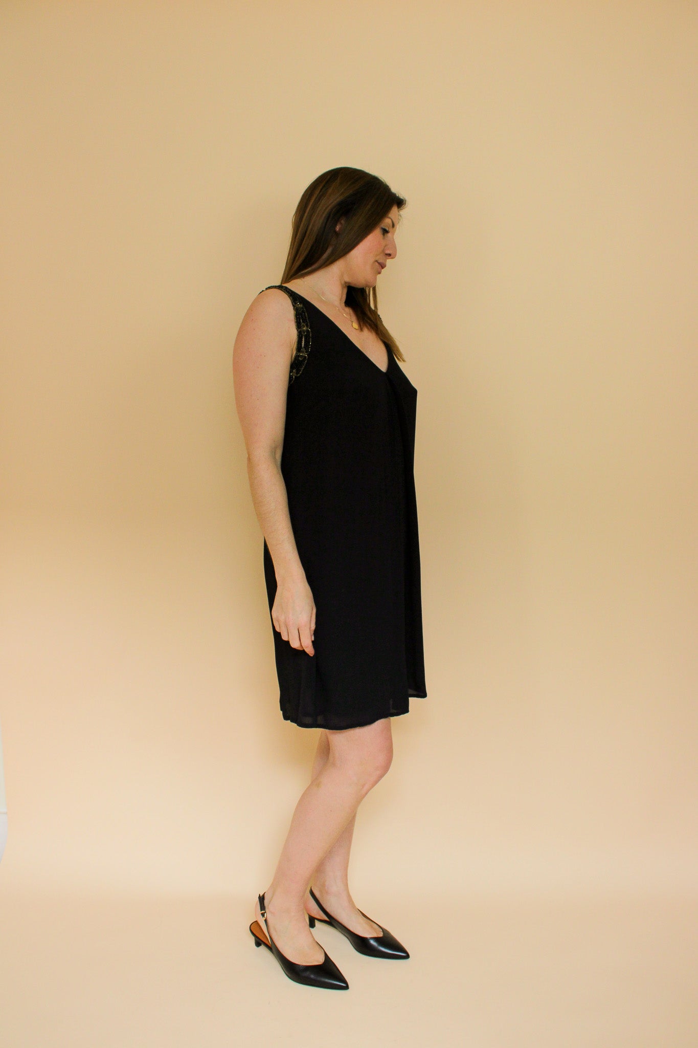 BIBA Bead Embellished Crepe Mini Dress Size 10