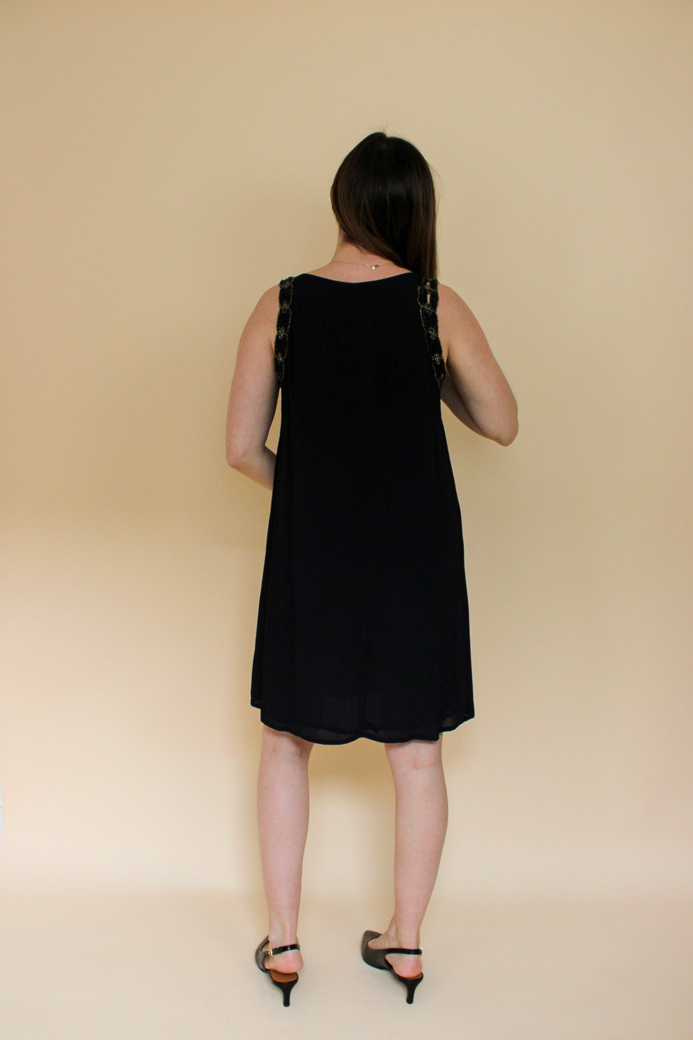 BIBA Bead Embellished Crepe Mini Dress Size 10