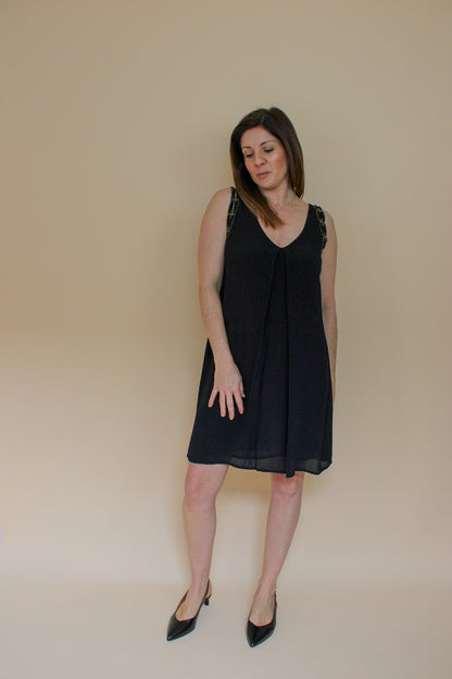 BIBA Bead Embellished Crepe Mini Dress Size 10