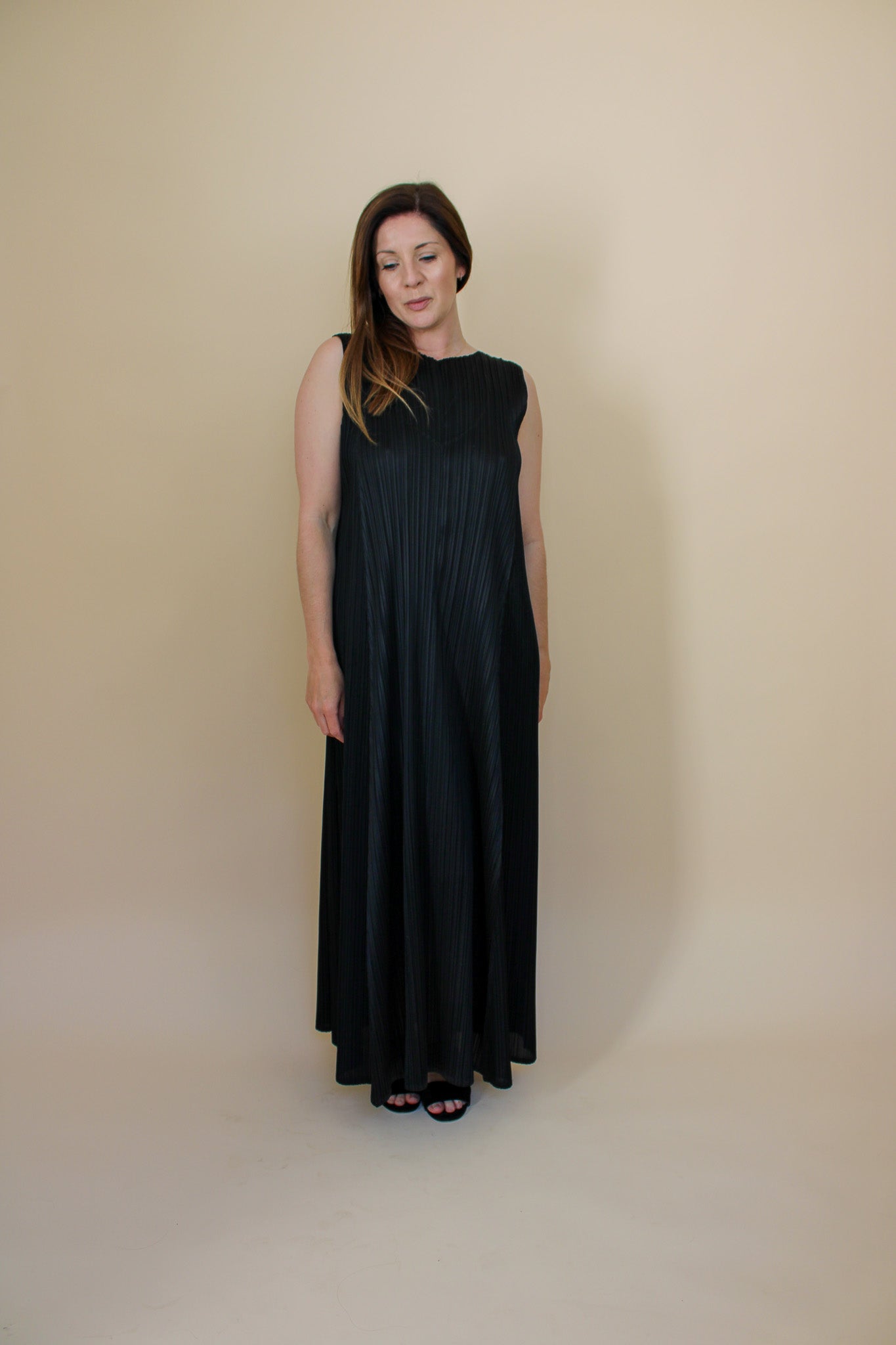 PLEATS PLEASE BY ISSEY MIYAKE Pleated Maxi Dress Size 5