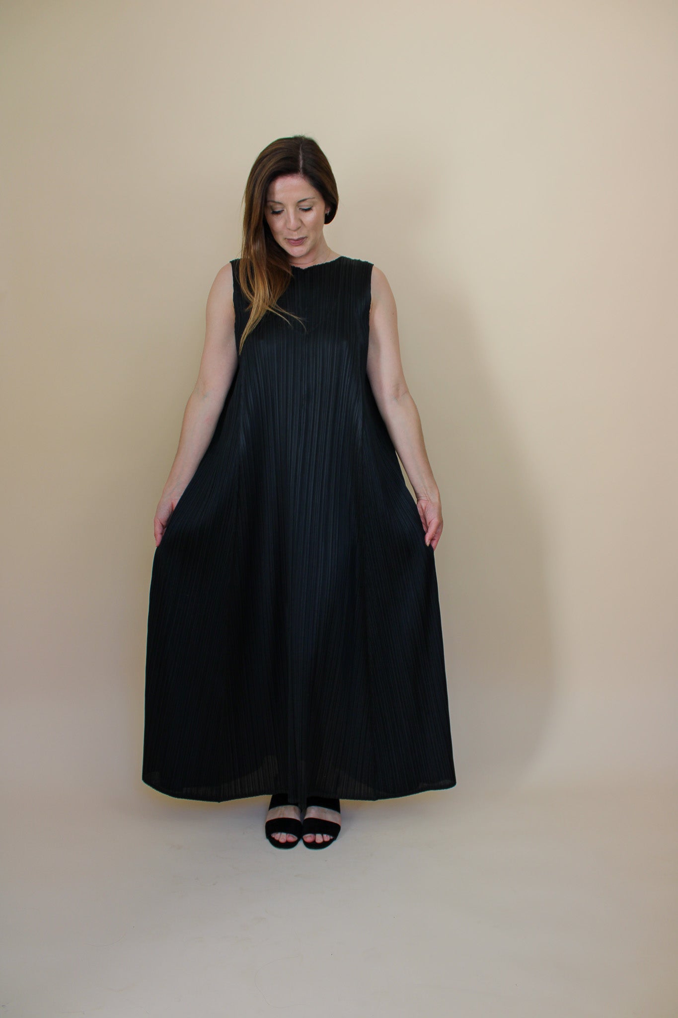 PLEATS PLEASE BY ISSEY MIYAKE Pleated Maxi Dress Size 5