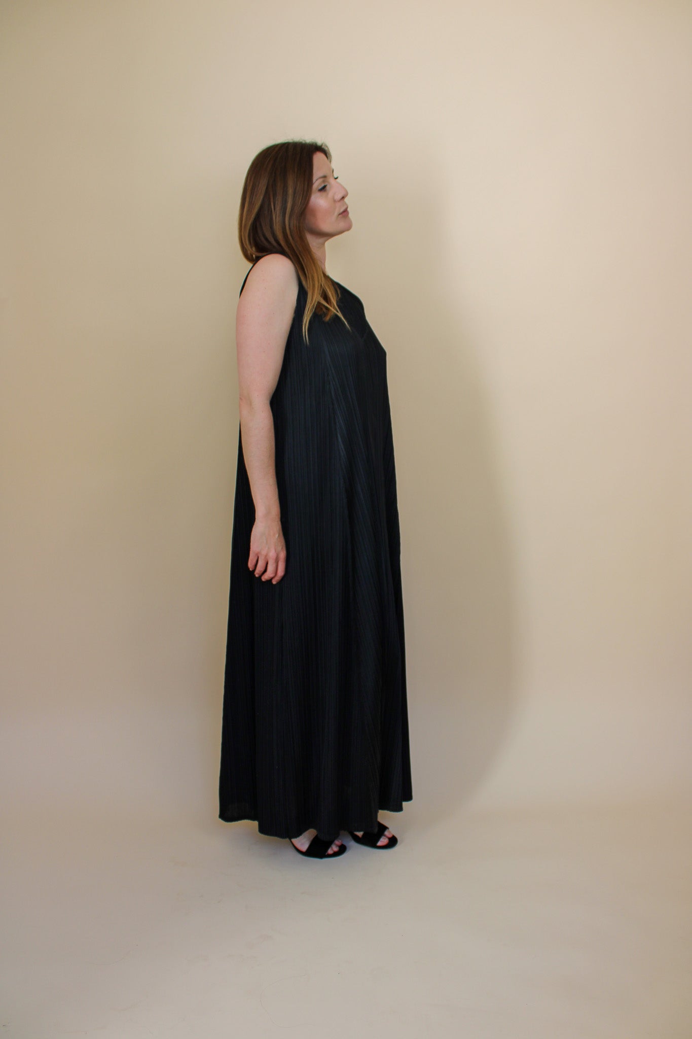 PLEATS PLEASE BY ISSEY MIYAKE Pleated Maxi Dress Size 5