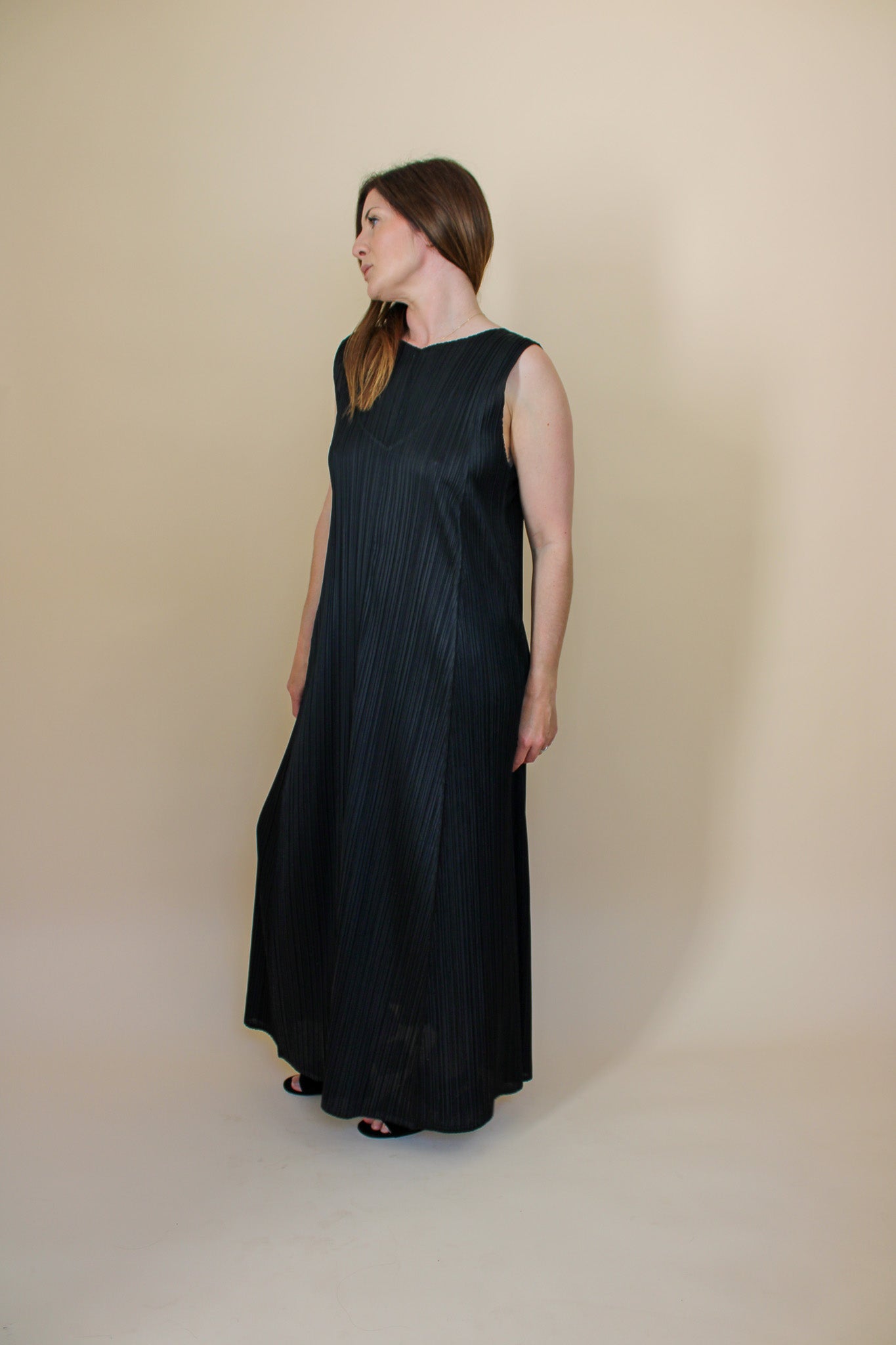 PLEATS PLEASE BY ISSEY MIYAKE Pleated Maxi Dress Size 5