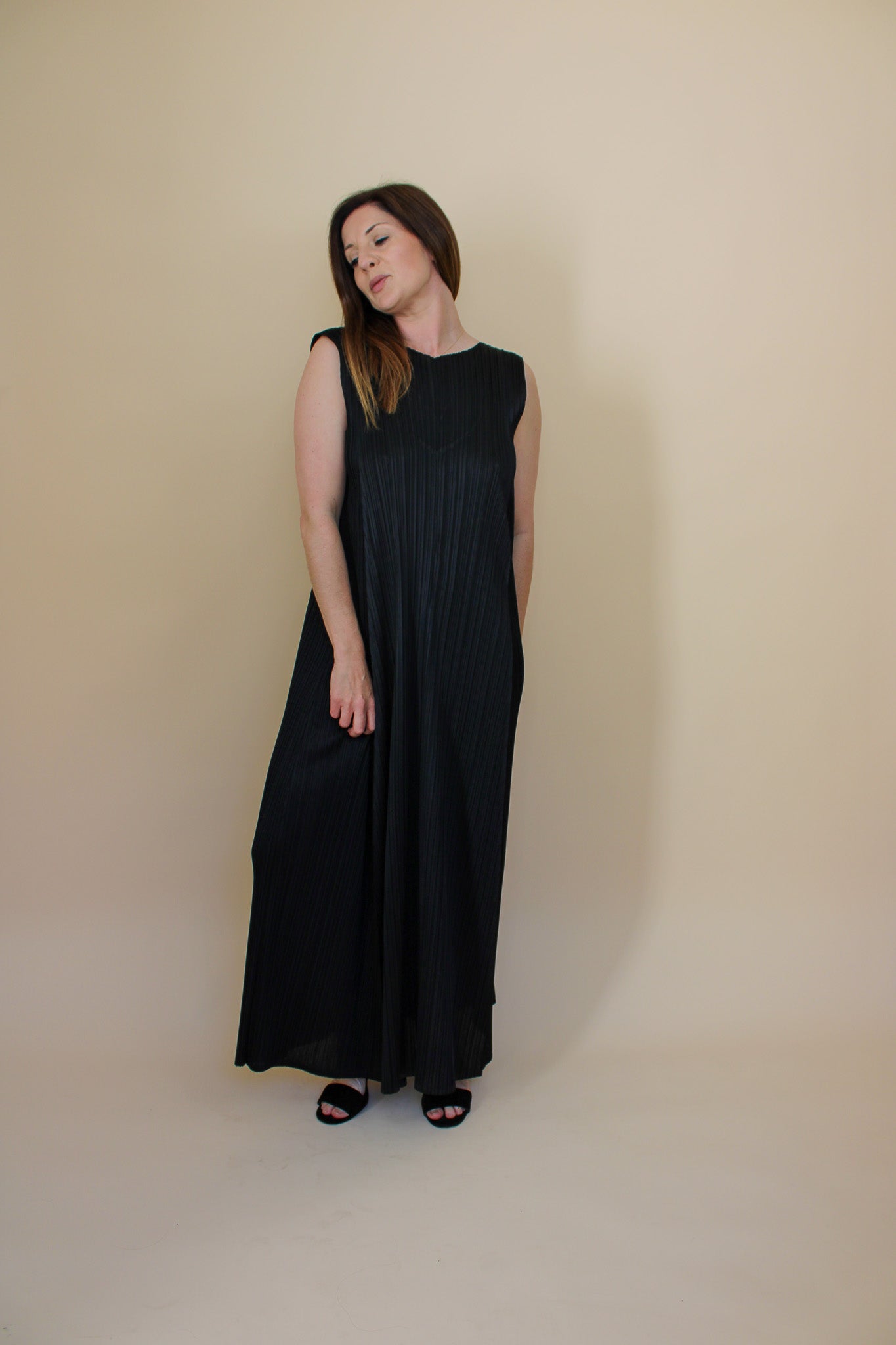 PLEATS PLEASE BY ISSEY MIYAKE Pleated Maxi Dress Size 5