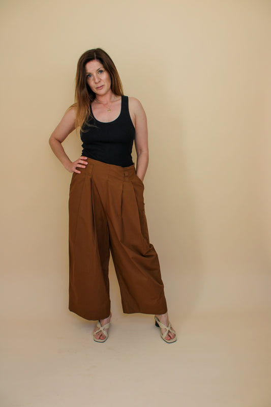 TOAST Wide Leg Cotton Poplin Trousers Size 14