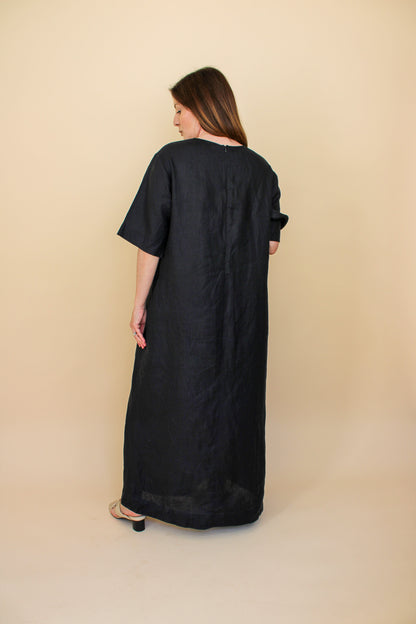 ASCENO linen maxi dress Size M