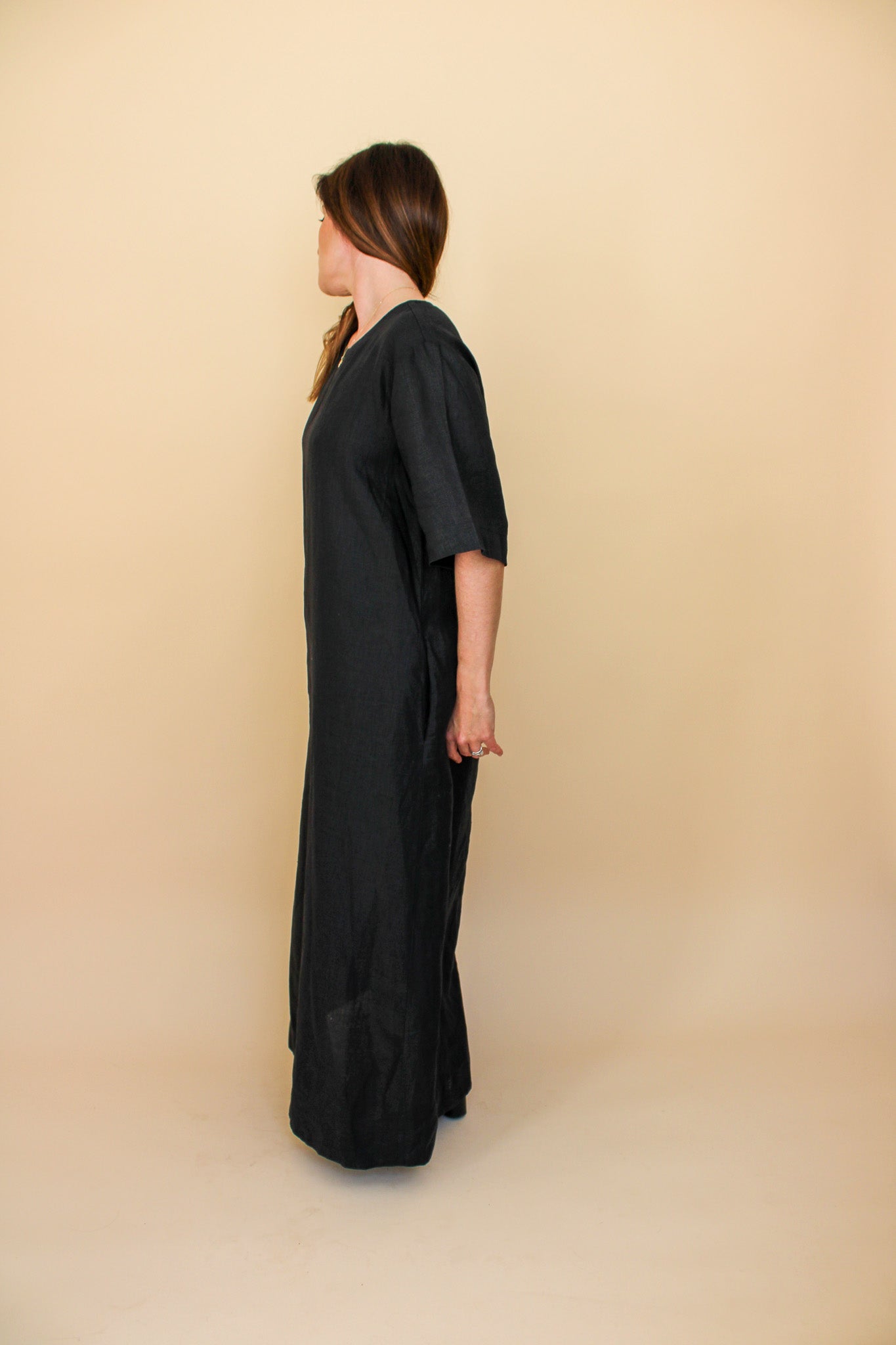 ASCENO linen maxi dress Size M