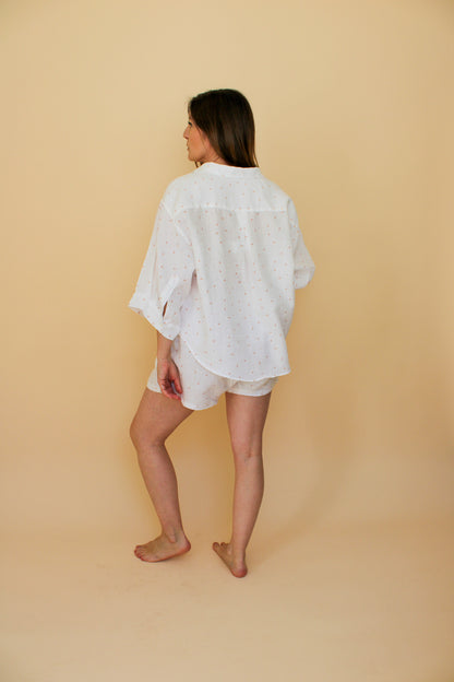 DEIJI STUDIOS 03 Linen Co-ord Shirt & Shorts Set Size S/M