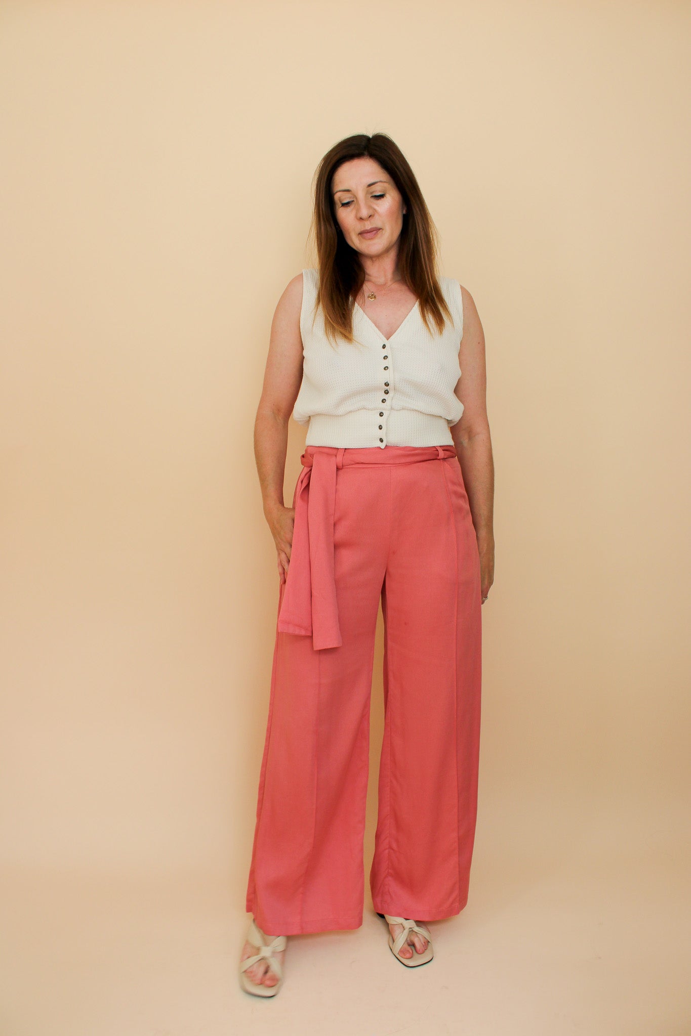 MOTHER OF PEARL Wide Leg Trousers Size 8-10