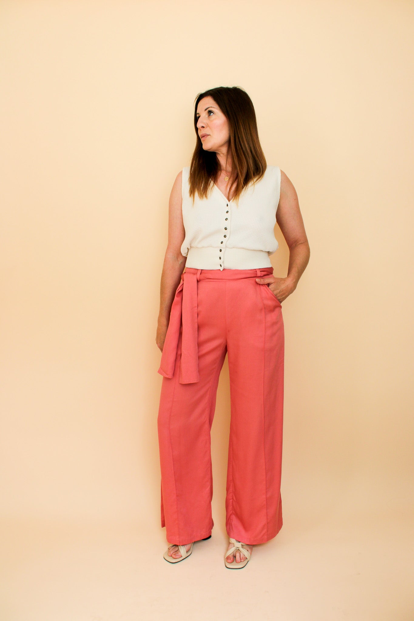 MOTHER OF PEARL Wide Leg Trousers Size 8-10