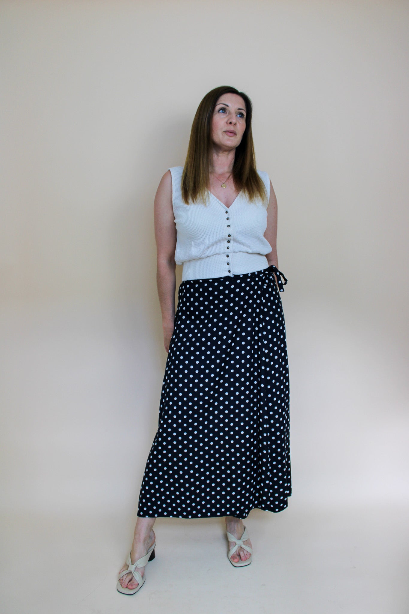 BAUKJEN Polkadot Tie Wrap Skirt Size 12