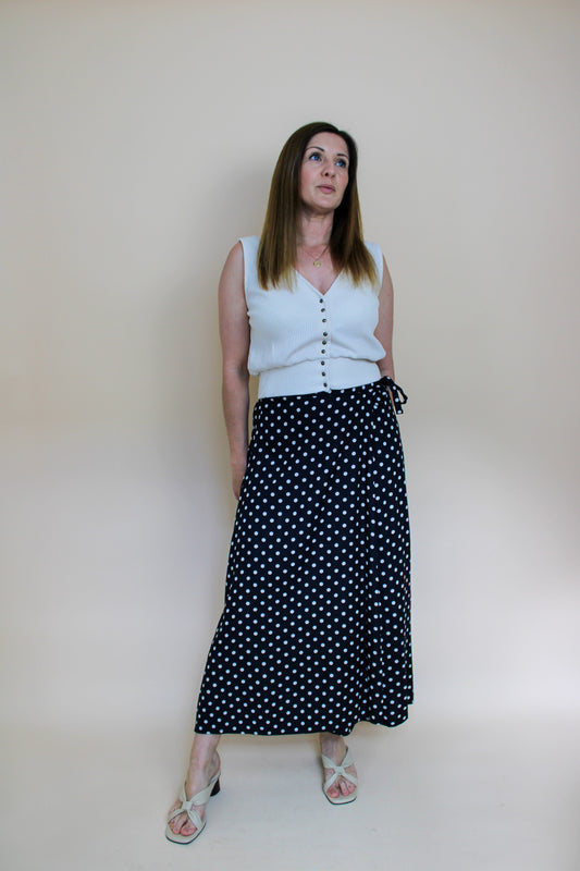 BAUKJEN Polkadot Tie Wrap Skirt Size 12