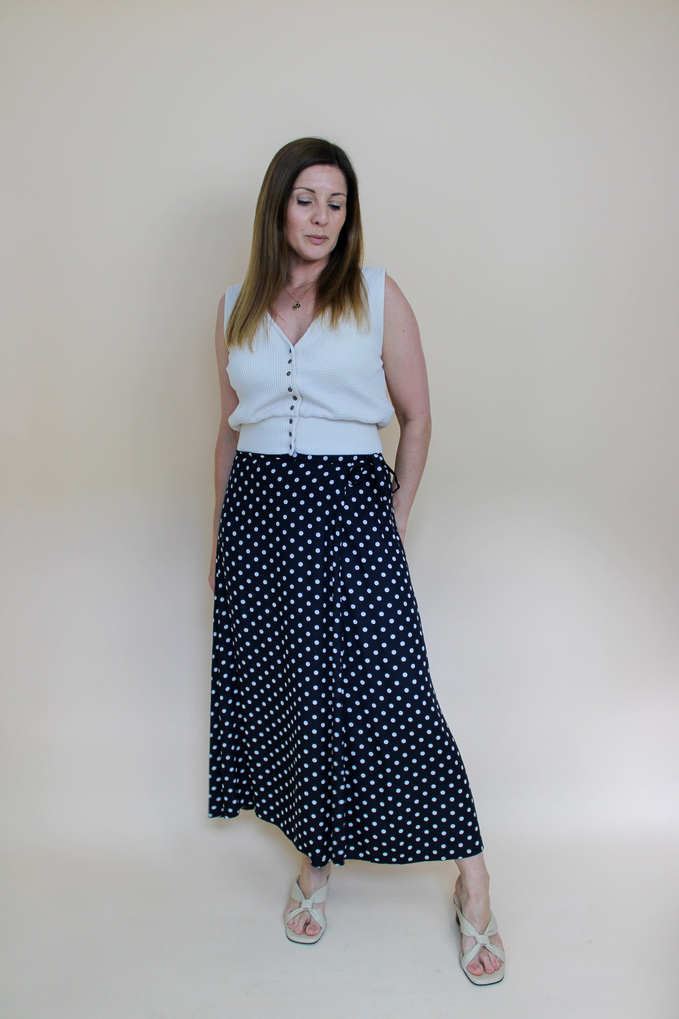 BAUKJEN Polkadot Tie Wrap Skirt Size 12