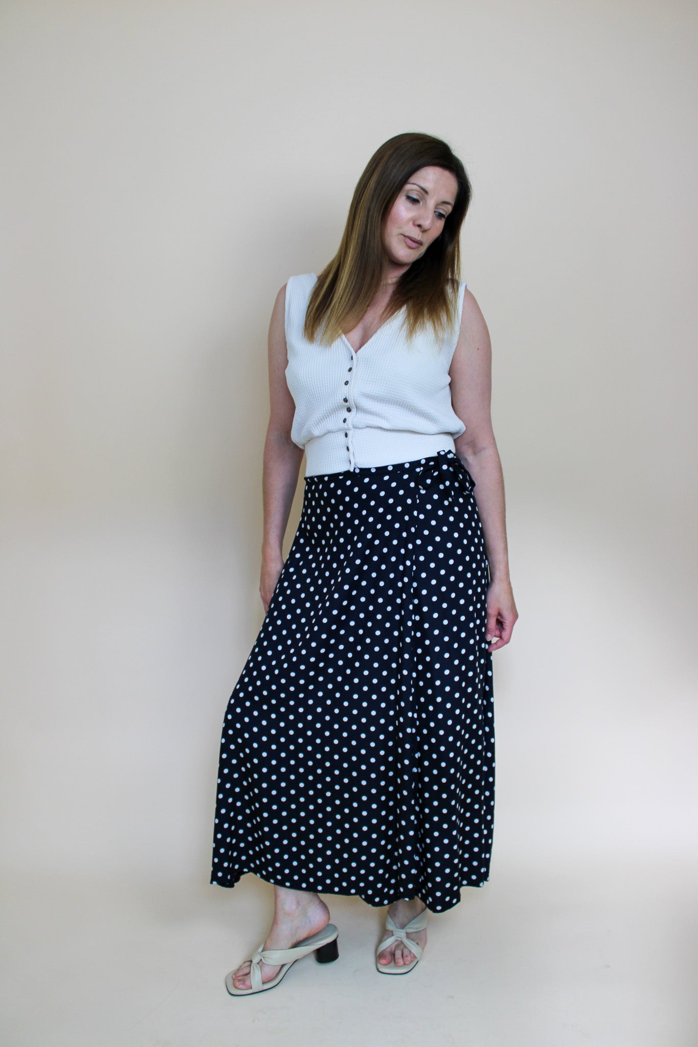 BAUKJEN Polkadot Tie Wrap Skirt Size 12