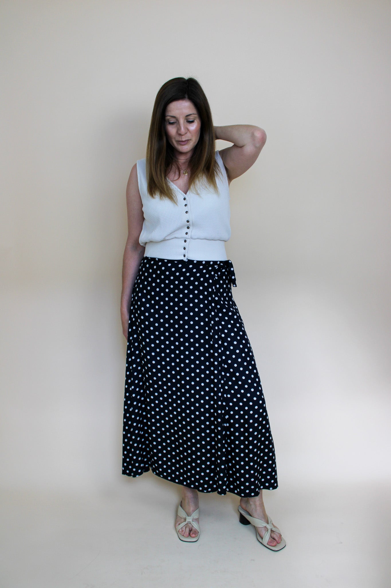BAUKJEN Polkadot Tie Wrap Skirt Size 12