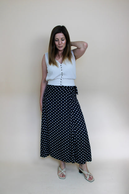 BAUKJEN Polkadot Tie Wrap Skirt Size 12