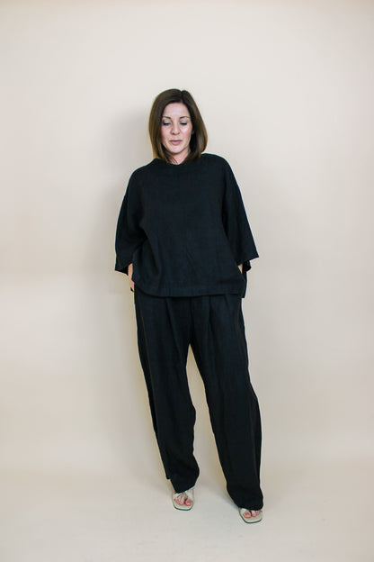 JESSICA LEWIS CLOTHING Linen Top & Trouser Set Size M