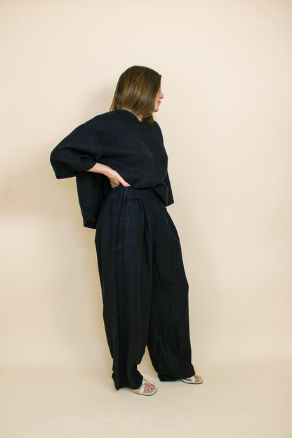 JESSICA LEWIS CLOTHING Linen Top & Trouser Set Size M