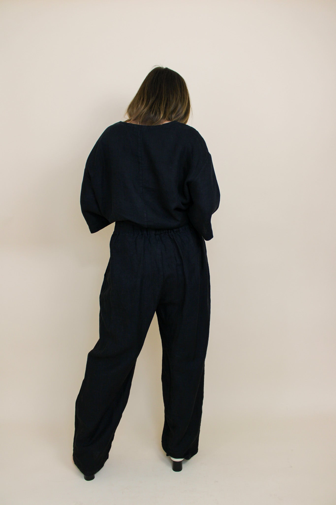 JESSICA LEWIS CLOTHING Linen Top & Trouser Set Size M