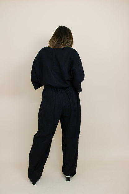 JESSICA LEWIS CLOTHING Linen Top & Trouser Set Size M