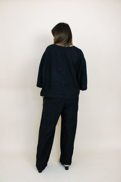 JESSICA LEWIS CLOTHING Linen Top & Trouser Set Size M