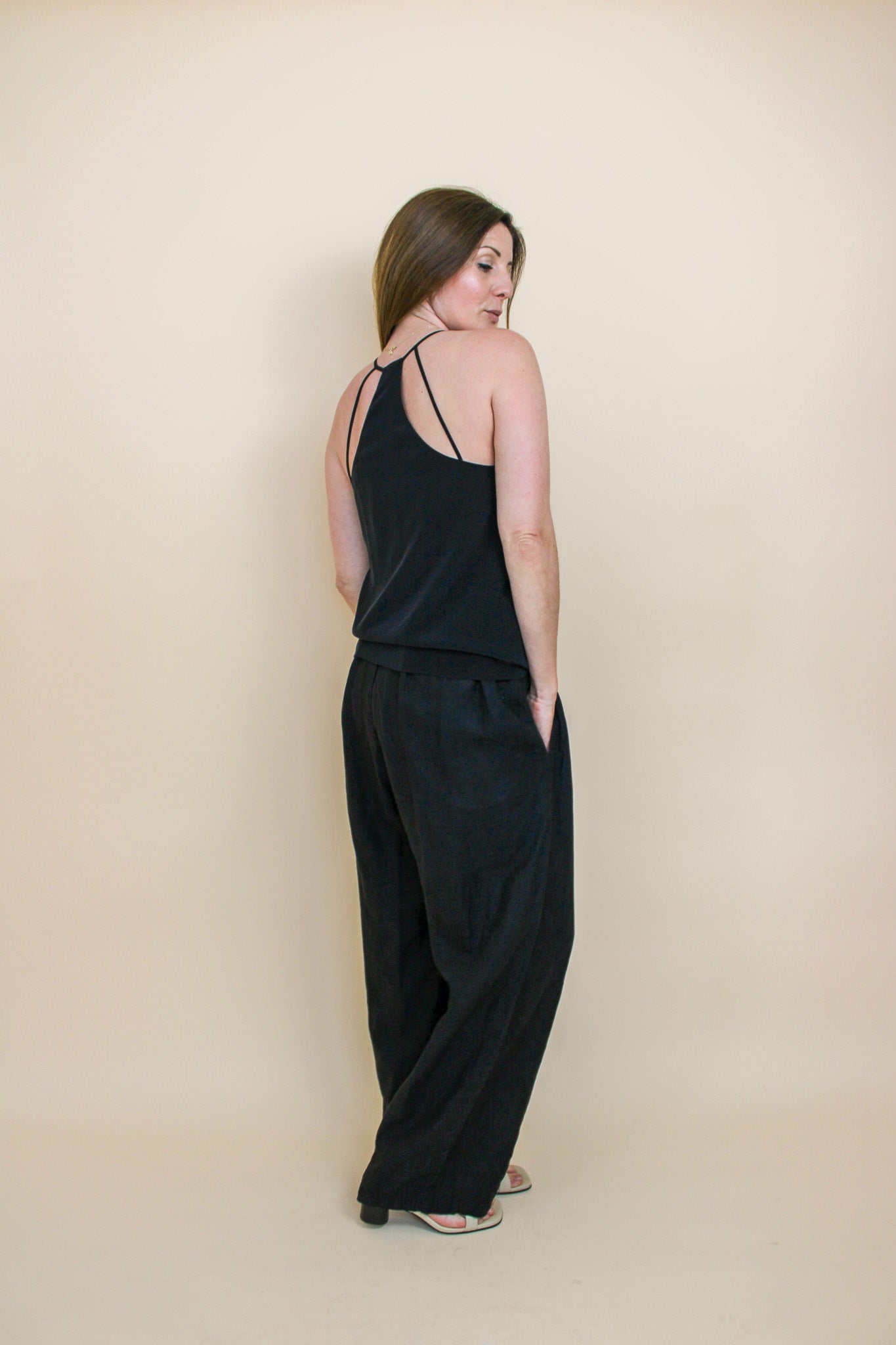 WHISTLES Silk strappy camisole top Size 10