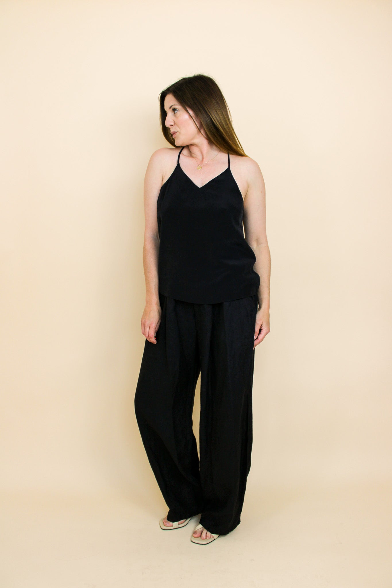 WHISTLES Silk strappy camisole top Size 10