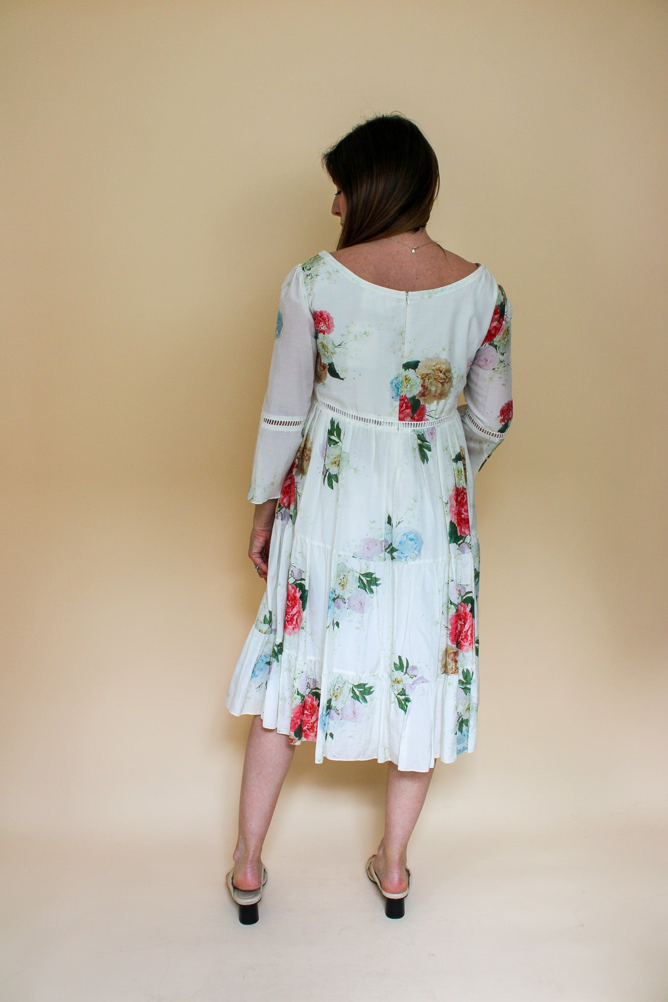ATHENA PROCOPIOU long sleeve floral midi dress Size 1