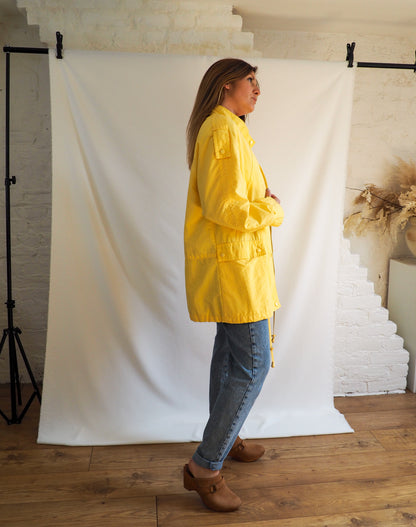 VINTAGE DANNIMAC Yellow Rain Jacket UK 8-12