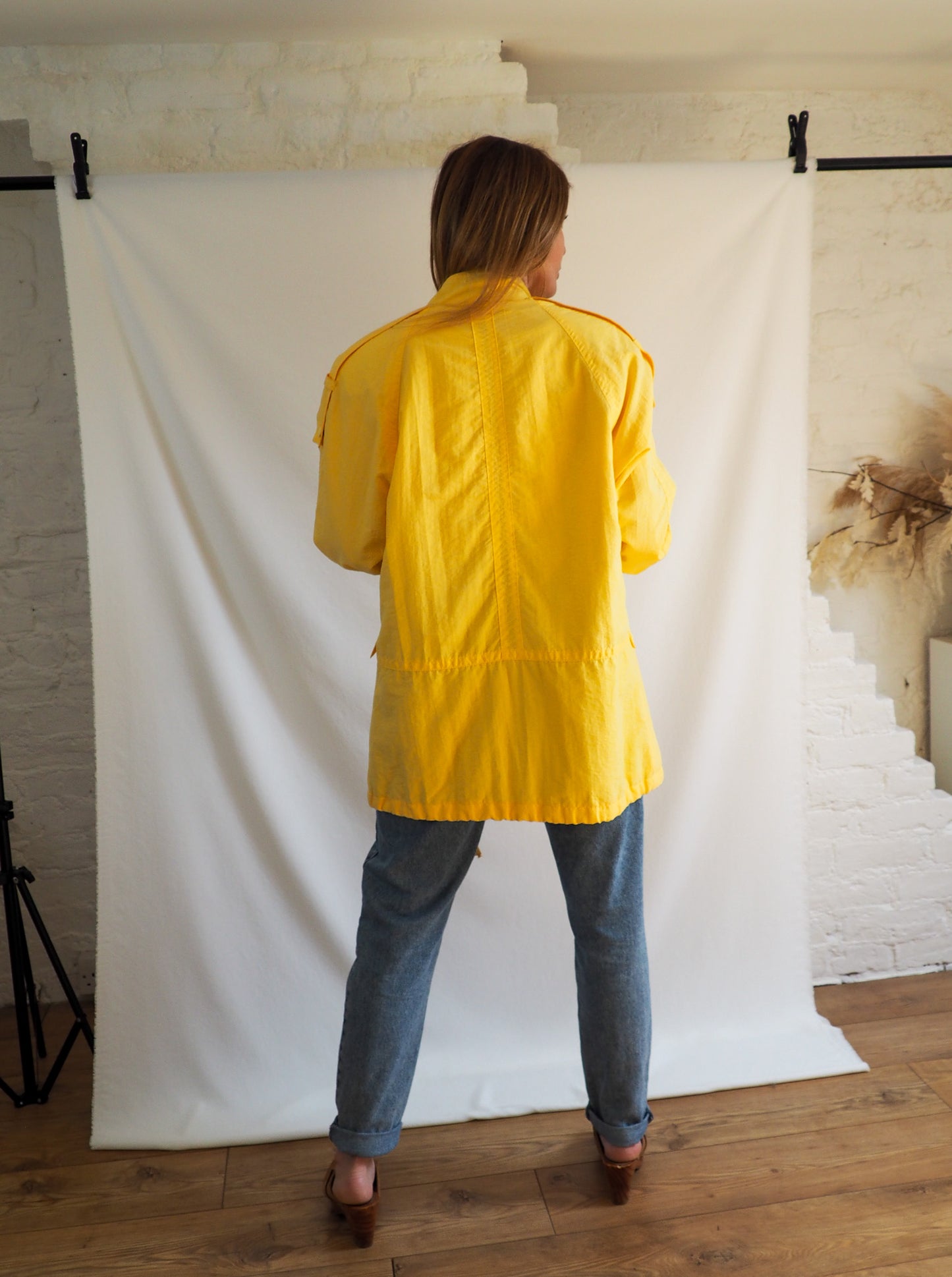 VINTAGE DANNIMAC Yellow Rain Jacket UK 8-12