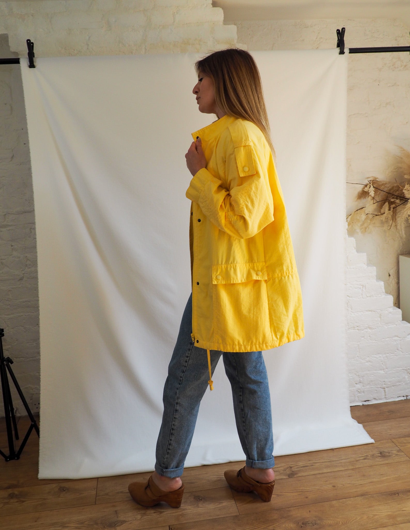 VINTAGE DANNIMAC Yellow Rain Jacket UK 8 12 The preloved atelier