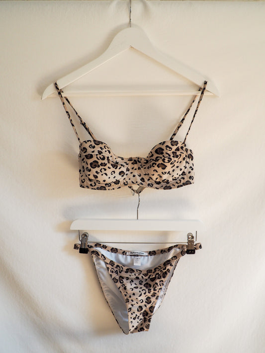 REFORMATION Animal Print 2 Piece Bikini